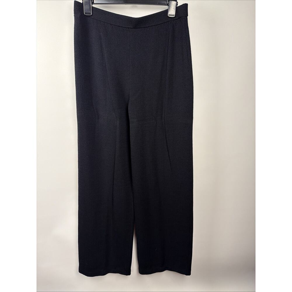 St John Collection Black Lounge Pants Santana Knit - Medium